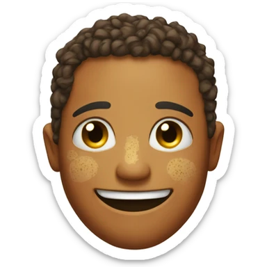 Smily face with freckels sticker