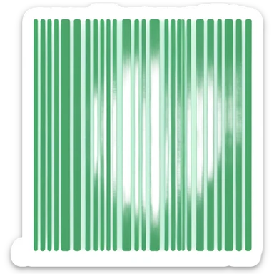green code bar sticker