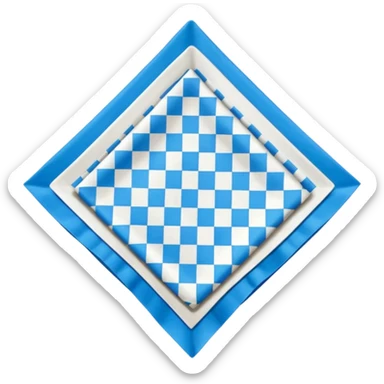 square flapped patterned napkin sticker