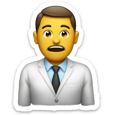 Creat Emoji About Being Silent  i the work place But Be Hard Worker sticker