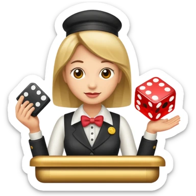 casino cashier sticker