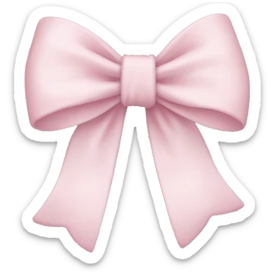Pale Pink bow sticker
