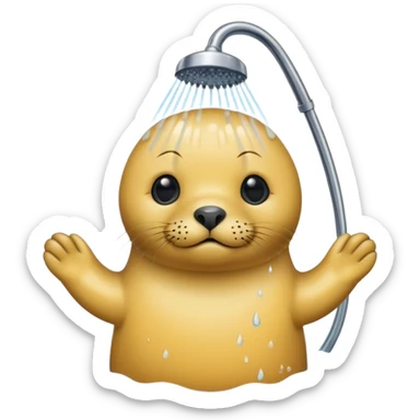 Seal in the shower  sticker