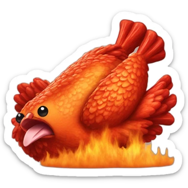Red hot chicken sticker