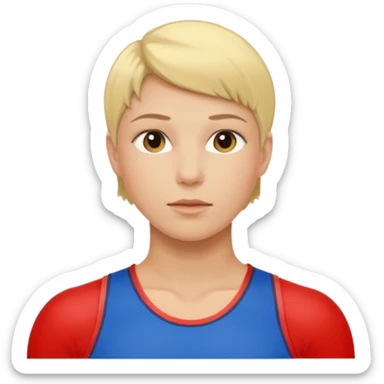 blonde short haired athlete sticker