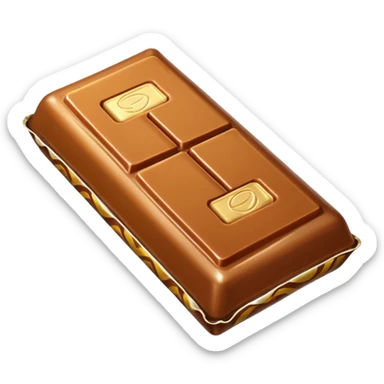 Carambar candy bar placed on a blue background sticker