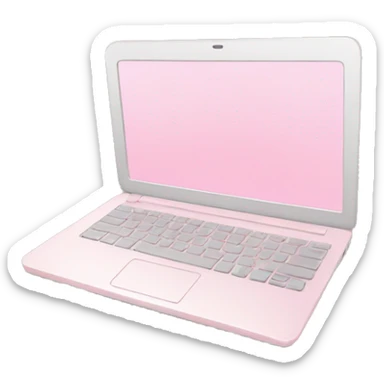 Light pink laptop sticker