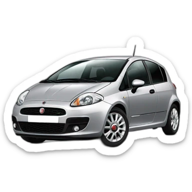 fiat grande punto 5 porte  2008 silver sticker