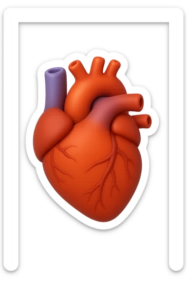 emoji 3d stile iphone di cuore anatomico umano sticker