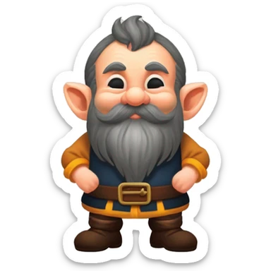 Dwarf with big nose sticker