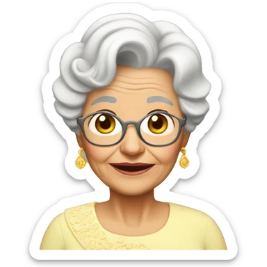 Abuela con corona de reina  sticker