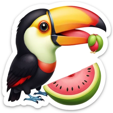 toucan and guava together sticker
