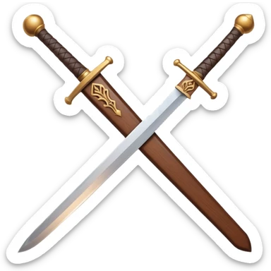 wooden training sword sticker