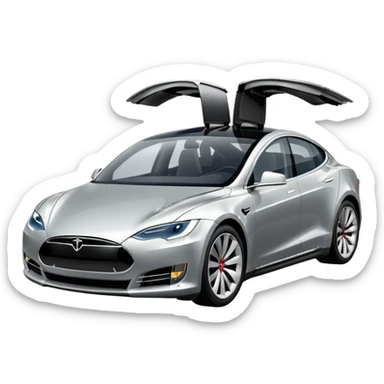 Voiture tesla sticker