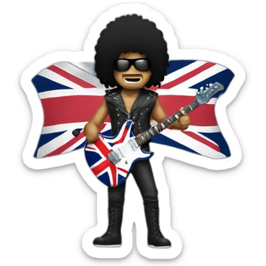 Slash with union jack sticker