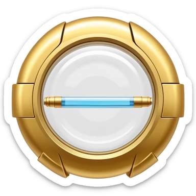 empty transparent annunaki tech gold capsule sticker