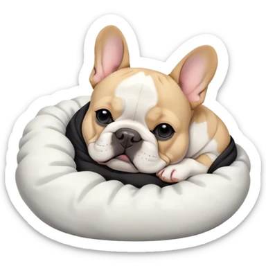 frenchie sleeping sticker