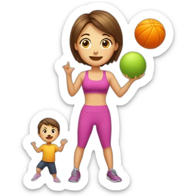 A parent trying to juggle fitness and a toddler sticker
