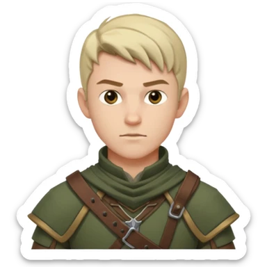 male dnd ranger sticker