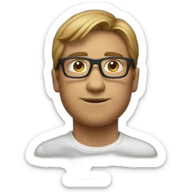 My emoji with specs sticker