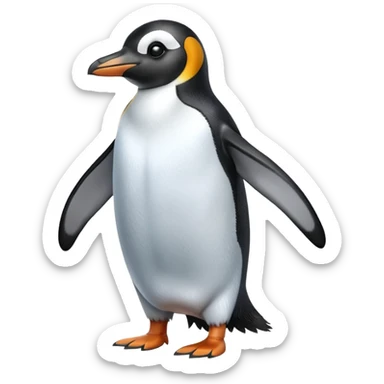 a very cold penguin sticker