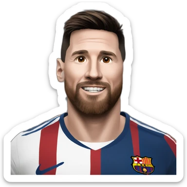 Messi fan wearing a ronaldo jersey  sticker