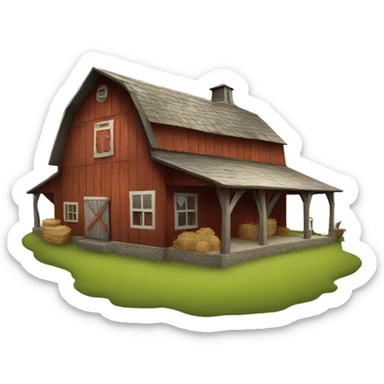 rustic farm house sticker