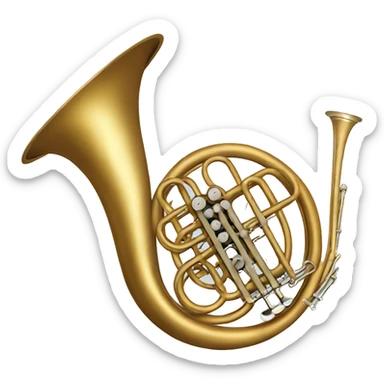 french horn sticker