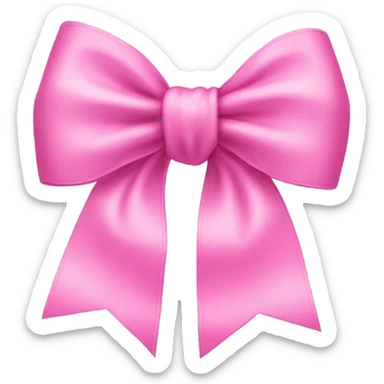 Pink bow sticker