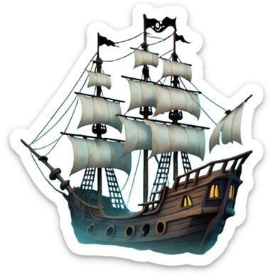 haunted Pirate Ship sticker