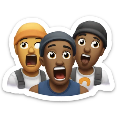 3 random letters from alphablocks rapping so terribly that it’s earraep sticker