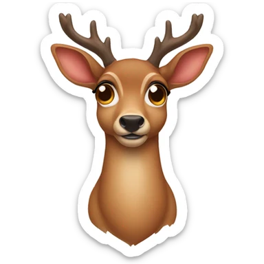 deer with eyes in the shape of heart emoji sticker