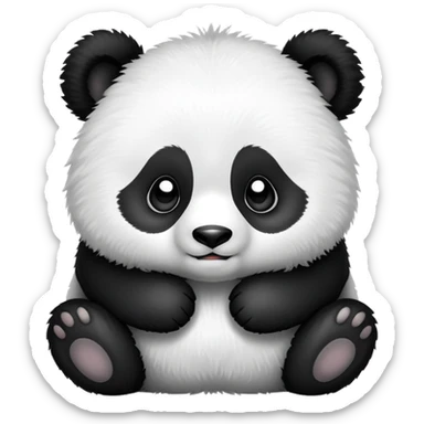 Cute panda bear sticker