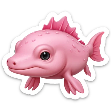 cute mexican pink axolotl sticker