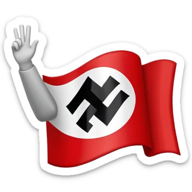 He nazi flag sticker