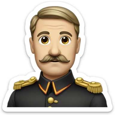 Adolf German dictator Guy with short mustache sticker