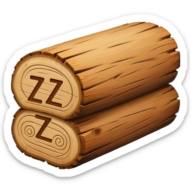 log with Zzz sticker