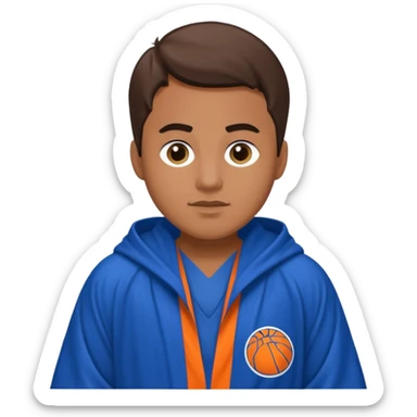 New York Knicks fan in a robe sticker