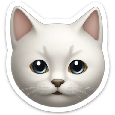 Chat qui tourne la tête sticker