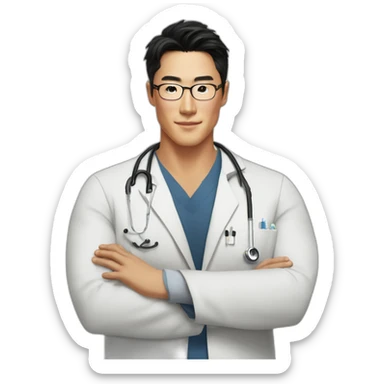 Daniel henney medical student no glasses sticker