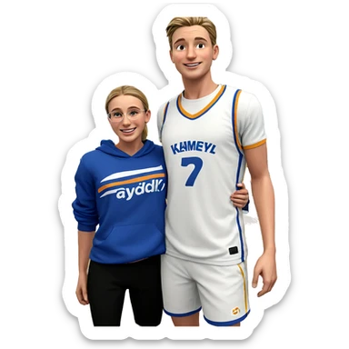 happy boys in casual sportswear sticker