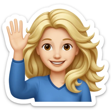 carita saludando  sticker