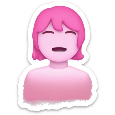 Quiero un emoji de un pensamiento cuadrado de color rosado que tenga un corazón blanco en el medio del pensamiento y tres puntos suspensivos de color blanco  sticker