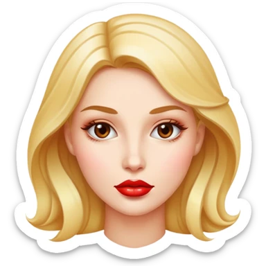 shiny woman lips sticker