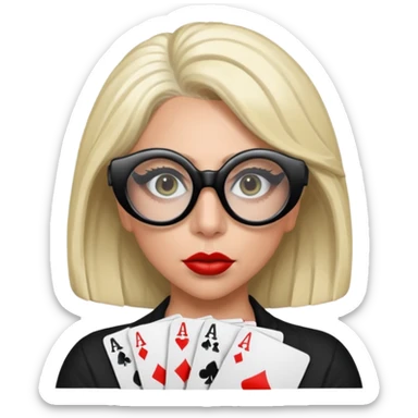 Lady Gaga poker face mask/ glasses sticker