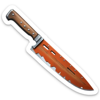 a big machete from the Friday the 13th movie sticker