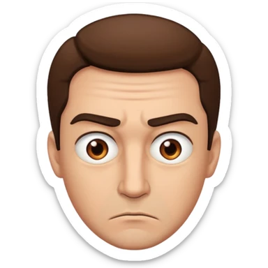 Eyes annoyed brown masc  sticker