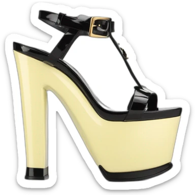 ysl black patent TRIBUTE PLATFORM SANDAL PATENT LEATHER sticker