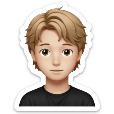 felix of stray kids light brunnete sticker