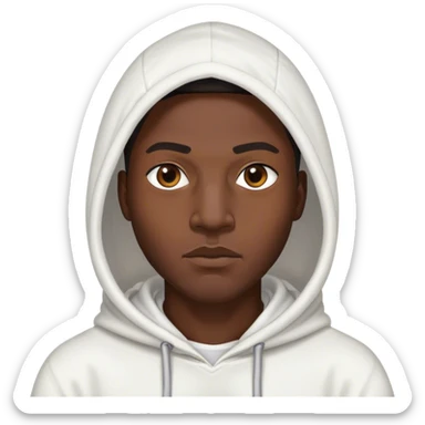 black man with KKK hoodie sticker